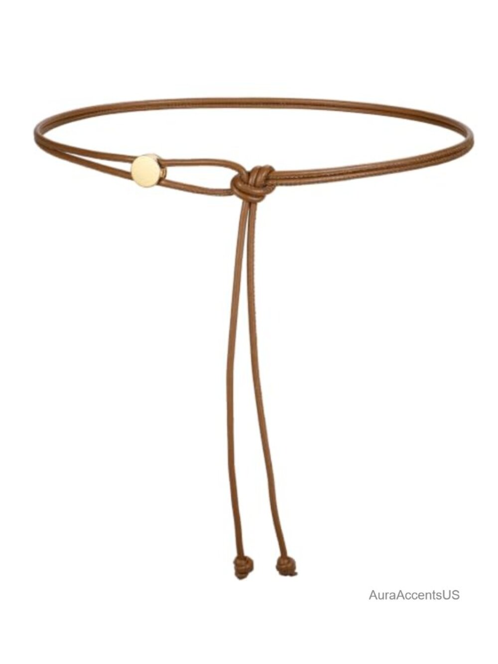 Thin Rope Belt Women Skinny Vegan Leather Tie Waist Dress Belt